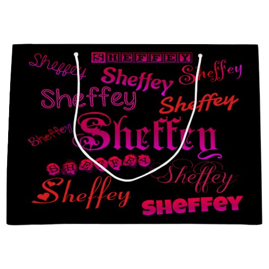 Sheffey Fonts - Roze en Rood Groot Cadeauzakje (Voorkant)