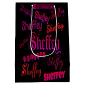 Sheffey Fonts - Roze en Rood Medium Cadeauzakje (Achterkant)
