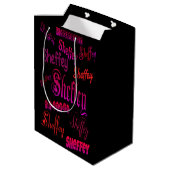 Sheffey Fonts - Roze en Rood Medium Cadeauzakje (Achterkant Gekanteld)
