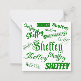 Sheffey Green Fonts - 9568 Notitiekaartje