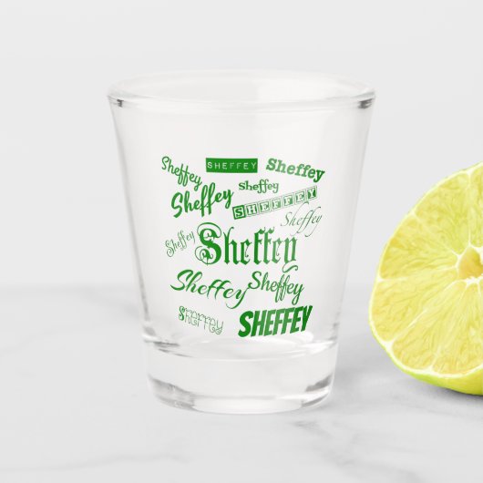 Sheffey Green Fonts - 9568 Shot Glas (Voorkant)