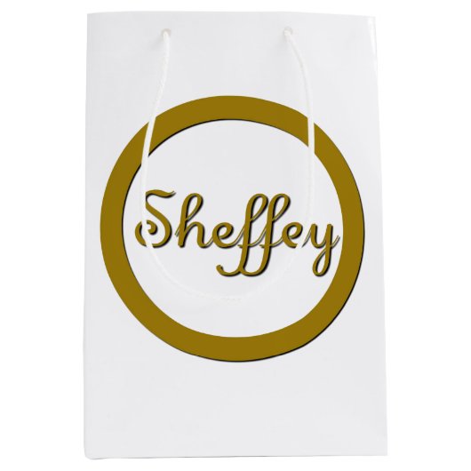 Sheffey Monogram in Gold Medium Cadeauzakje (Voorkant)