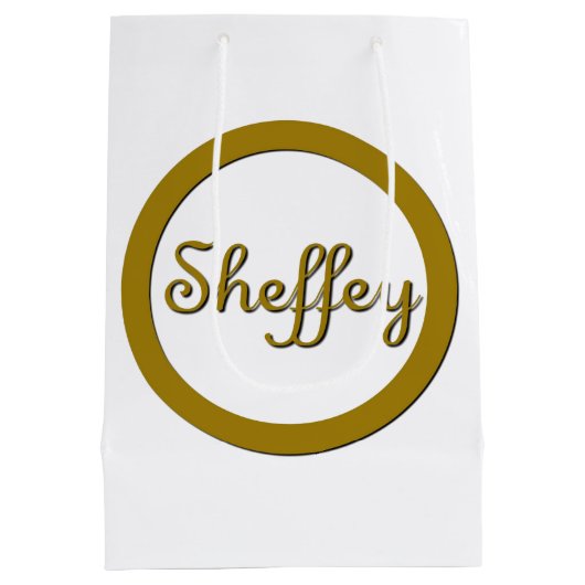 Sheffey Monogram in Gold Medium Cadeauzakje (Achterkant)