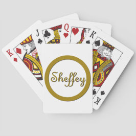 Sheffey Monogram in Gold Pokerkaarten