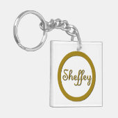 Sheffey Monogram in Gold Sleutelhanger (Voorkant Links)