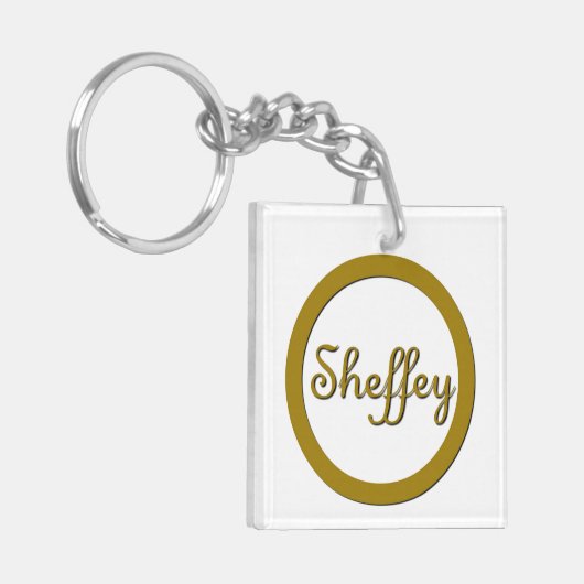 Sheffey Monogram in Gold Sleutelhanger (Voorkant Links)