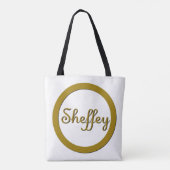 Sheffey Monogram in Gold Tote Bag (Achterkant)