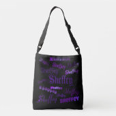 Sheffey Paarse Fonts Crossbody Tas (Achterkant)