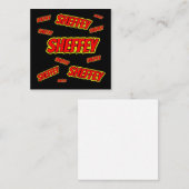Sheffey Red Comic Font Notitiekaartje (Voorkant / Achterkant)