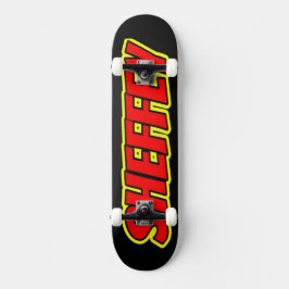 Sheffey Red Comic Fonts Schaats board deck Skateboard