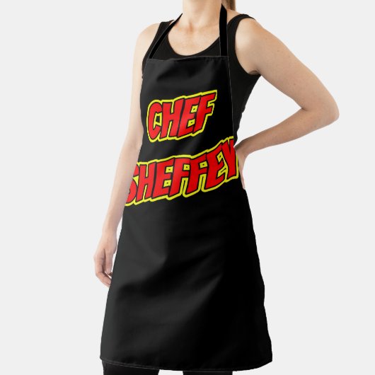 Sheffey Red Comic Fonts Schort (Insitu)