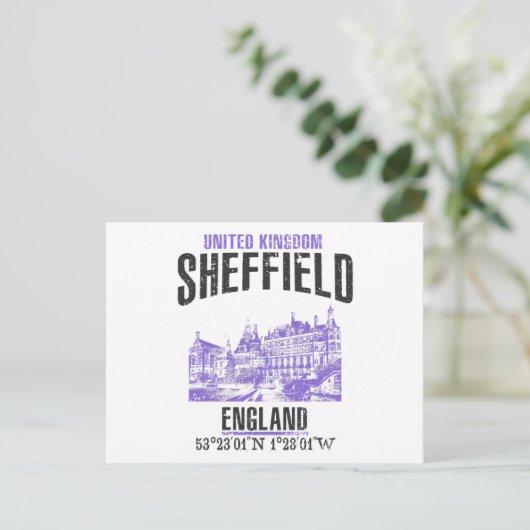 Sheffield Briefkaart (Staand voorkant)