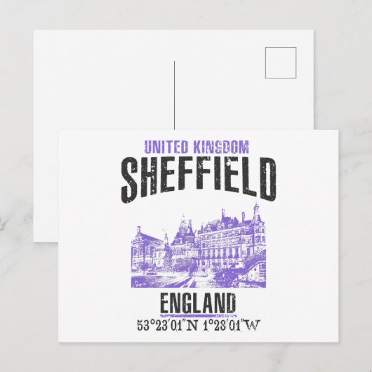 Sheffield Briefkaart (Voorkant / Achterkant)