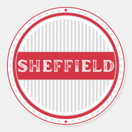 Sheffield City Pride Embleem – Engelse identiteit Ronde Sticker