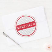 Sheffield City Pride Embleem – Engelse identiteit Ronde Sticker (Envelop)