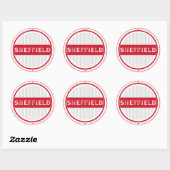Sheffield City Pride Embleem – Engelse identiteit Ronde Sticker (Vel)