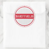 Sheffield City Pride Embleem – Engelse identiteit Ronde Sticker (Tas)