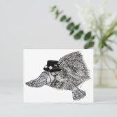 Sheffield de Steampunk Platypus Briefkaart (Staand voorkant)