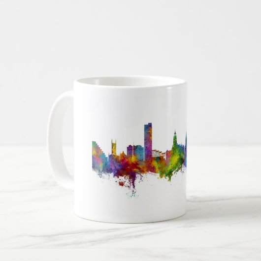 Sheffield England Skyline Koffiemok (Voorkant links)