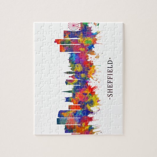 Sheffield England Skyline Legpuzzel (Verticaal)