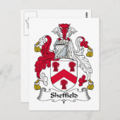 Sheffield Family Crest Briefkaart (Voorkant / Achterkant)