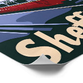 Sheffield Groot-Brittannië reisillustratie Poster (Hoek)