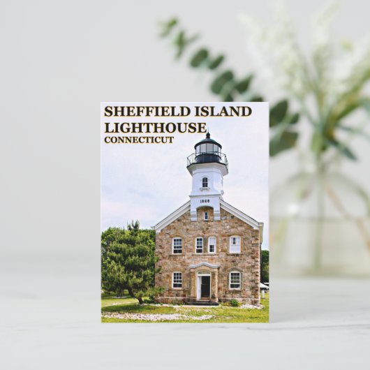 Sheffield Island Lighthouse, Connecticut Briefkaart (Staand voorkant)