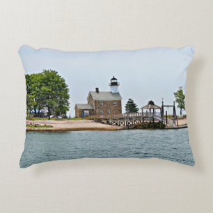 Sheffield Island Lighthouse, Connecticut Decoratief Kussen