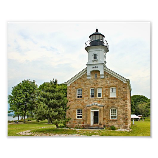 Sheffield Island Lighthouse, Connecticut Foto Afdruk (Voorkant)