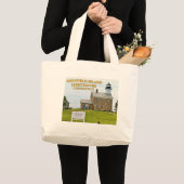 Sheffield Island Lighthouse, Connecticut Grote Tote Bag (Voorkant (product))