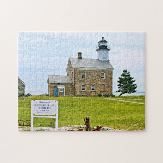 Sheffield Island Lighthouse, Connecticut Legpuzzel (Horizontaal)