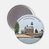 Sheffield Island Lighthouse, Connecticut Magnet (Voorkant / Achterkant)