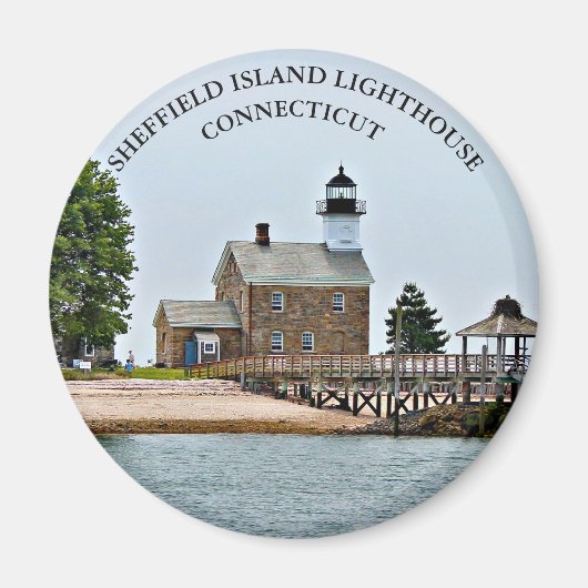 Sheffield Island Lighthouse, Connecticut Magnet (Voorkant)