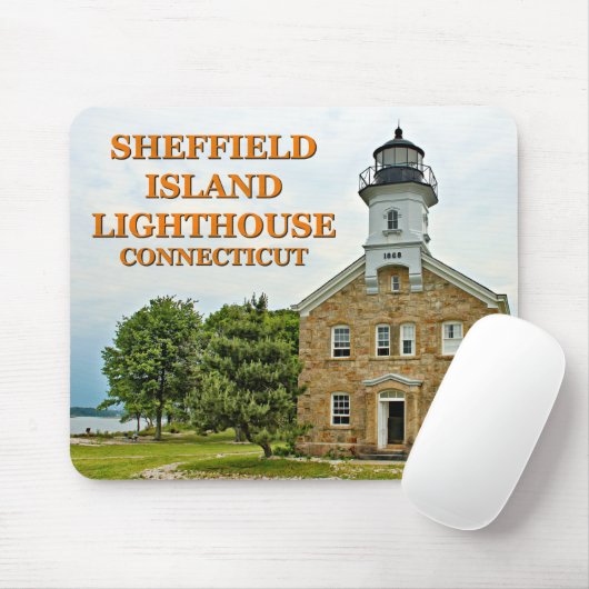 Sheffield Island Lighthouse, Connecticut Muismat (Met muis)