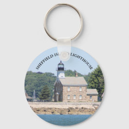 Sheffield Island Lighthouse, Connecticut Sleutelha Sleutelhanger