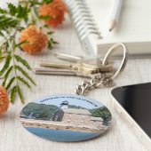 Sheffield Island Lighthouse, Connecticut Sleutelha Sleutelhanger (Zijkant)