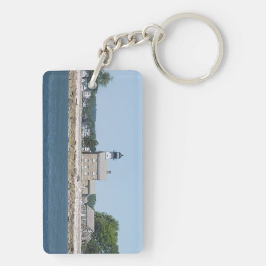 Sheffield Island Lighthouse, Connecticut Sleutelhanger (achterkant)