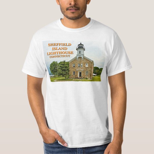 Sheffield Island Lighthouse, Connecticut T-shirt (Voorkant)