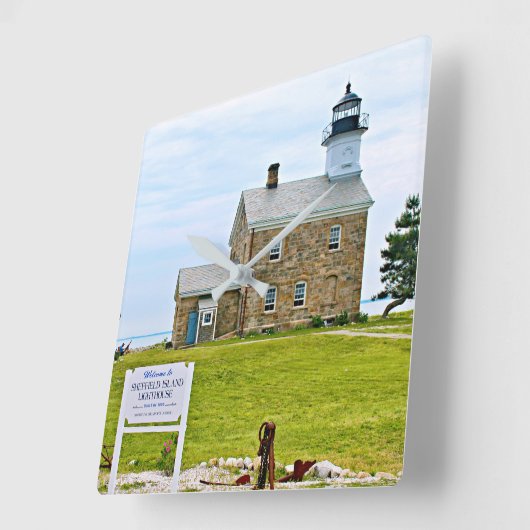 Sheffield Island Lighthouse, Connecticut Vierkante Klok (Hoek)