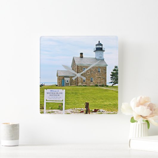 Sheffield Island Lighthouse, Connecticut Vierkante Klok (Huis)