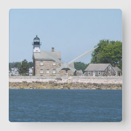 Sheffield Island Lighthouse, Connecticut Vierkante Klok