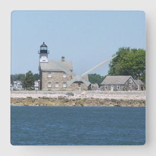 Sheffield Island Lighthouse, Connecticut Vierkante Klok