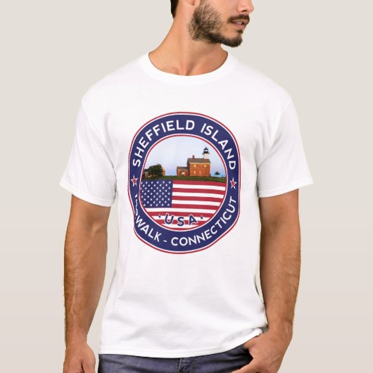 Sheffield Island Lighthouse, Norwalk, Connecticut T-shirt (Voorkant)