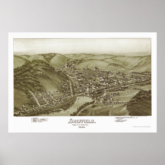 Sheffield, PA Panoramic Map - 1895 Poster (Voorkant)