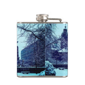 Sheffield Townhall, in de sneeuw Heupfles (Achterkant)