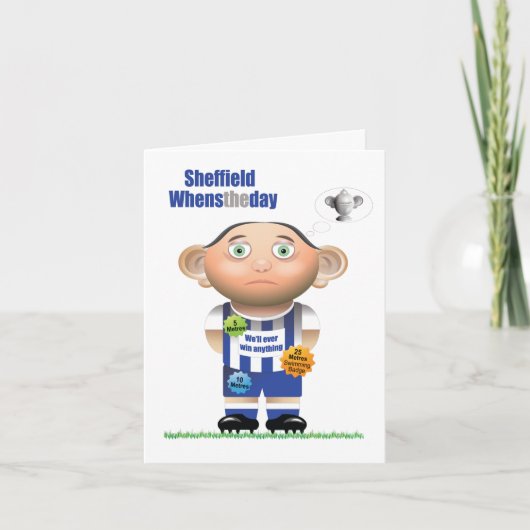 Sheffield Whenstheday (Sheffield Woensdag) kaart (Voorkant)