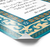 Shehecheyanu Hebrew English Jewish Prayer Foto Afdruk (Hoek)