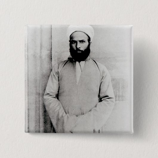 Sheik Muhammad Abduh Vierkante Button 5,1 Cm (Voorkant)