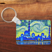 Sheik Zayed Grand Mosque, Abu Dhabi op een sleutel Sleutelhanger (Achterkant)