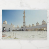 Sheik Zayed Grand Mosque, Abu Dhabi Voedselcontainer Etiket (Enkel label)
